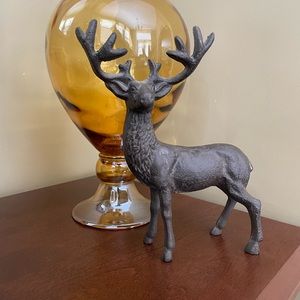 Heavy Cast Iron Stag Cabin Decor